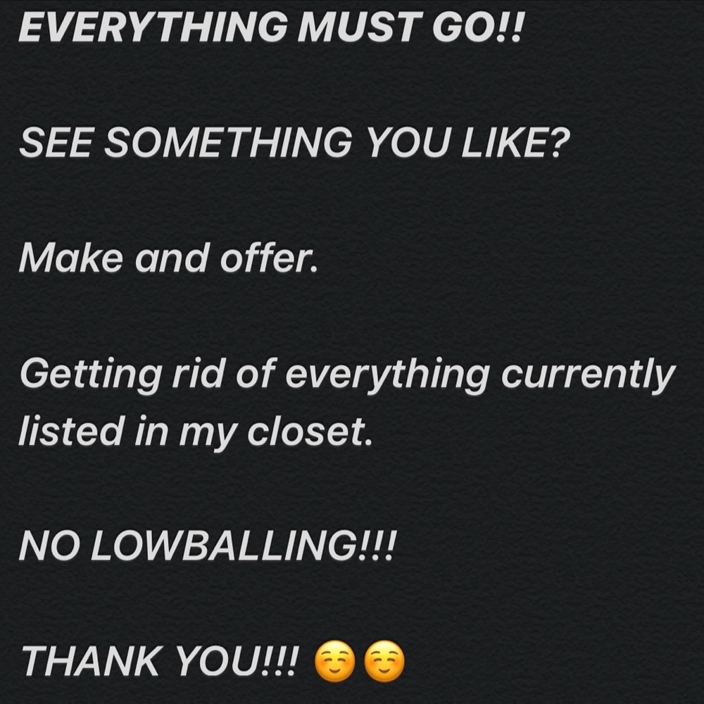 CLOSET CLEAR-OUT SALE